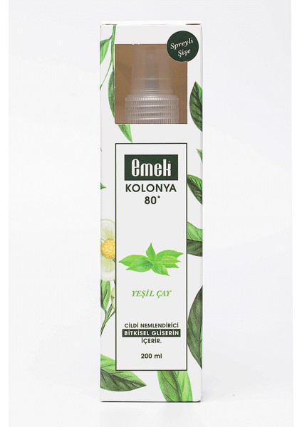 Gliserinli Kolonya Yeşil Çay 200 Ml Sprey