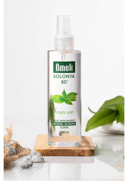 Gliserinli Kolonya Yeşil Çay 200 Ml Sprey