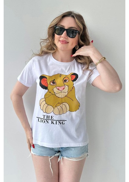 Lion T-Shirt Beyaz