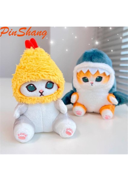 Pinshang Sevimli Köpekbalığı Kedi Kızarmış Karides Kedi Peluş Bebek Yumuşak Dolması (Yurt Dışından)