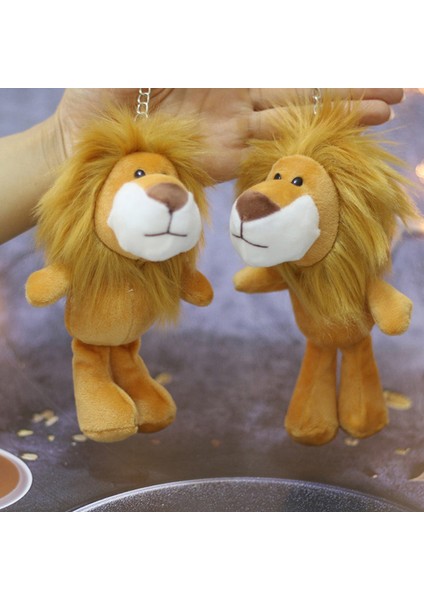 Adet Yeni 15CM Aslan Bebek Doldurulmuş Hayvanlar Peluş Oyuncaklar Çocuk Oyuncağı Anahtarlık Hediyeler Podazz (Yurt Dışından)