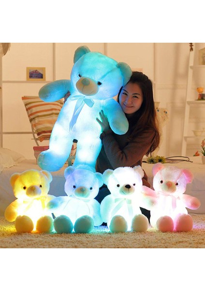 Be Top Yaratıcı Light Up LED Teddy Bear Dolması Hayvan Peluş Oyuncak Renkli Parlayan Teddy Bear Çocuk Için Hediye Boyutu: 30CM (Yurt Dışından)