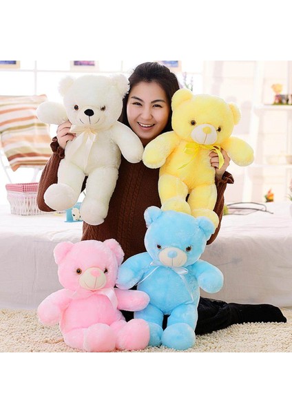 Be Top Yaratıcı Light Up LED Teddy Bear Dolması Hayvan Peluş Oyuncak Renkli Parlayan Teddy Bear Çocuk Için Hediye Boyutu: 30CM (Yurt Dışından)