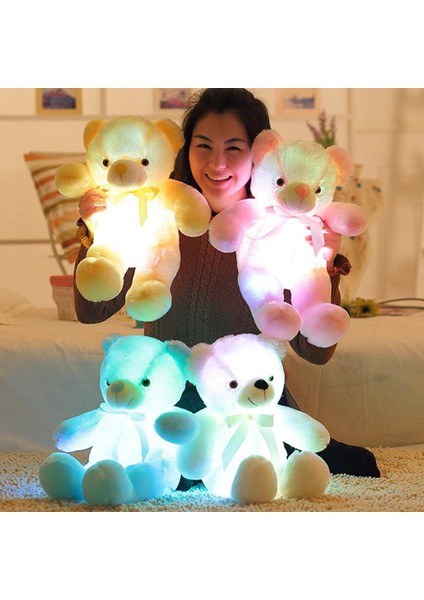 Be Top Yaratıcı Light Up LED Teddy Bear Dolması Hayvan Peluş Oyuncak Renkli Parlayan Teddy Bear Çocuk Için Hediye Boyutu: 30CM (Yurt Dışından)