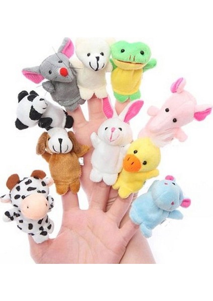 Doğum Günü Hediyeleri Sevimli Peluş Doldurulmuş Hayvan Bebek Eğitici Bez Bebek Parmak Oyuncak Aile Parmak Kuklaları El Kuklası (Yurt Dışından)