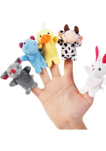 Doğum Günü Hediyeleri Sevimli Peluş Doldurulmuş Hayvan Bebek Eğitici Bez Bebek Parmak Oyuncak Aile Parmak Kuklaları El Kuklası (Yurt Dışından)