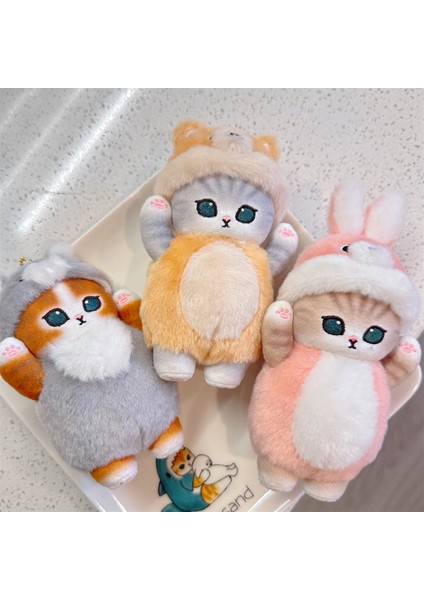 Pinshang 15CM Karikatür Kedi Peluş Bebek Kolye Sevimli Anime Karakter Peluş Oyuncaklar Çanta Dekorasyon Erkek Kız Için Doğum Günü Hediyeleri (Yurt Dışından) modelleri