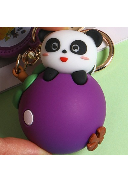 Anahtar Kolye Yaratıcı Çanta Aksesuarları Silikon Karikatür Meyve Panda Anahtarlık Araba Dekorasyon (Yurt Dışından)