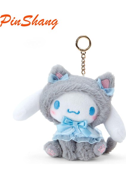 Pinshang 10 cm Kawaii Kuromi Peluş Bebek Kolye Sevimli Anime Karakter Peluş Oyuncaklar Anahtarlık Sırt Çantası Dekorasyon (Yurt Dışından)