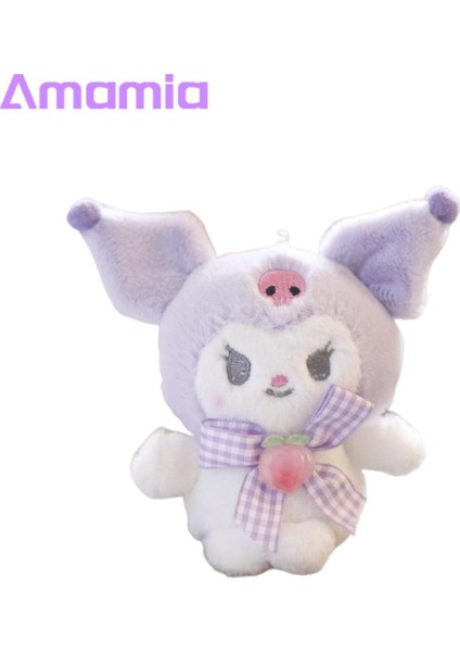 Amamia Peluş Kolye Hayvan Bebek Mini Kuromi Cinnamoroll Melodi Bebek Kolye Çanta Aksesuarları (Yurt Dışından)