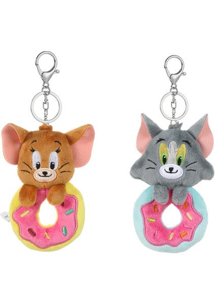 Pinshang 12 cm Tom ve Jerry Donut Anahtarlık Peluş Kolye Yumuşak Dolması Karikatür Anime Kolye Sırt Çantası Anahtarlık Dekorasyon (Yurt Dışından) indirimleri