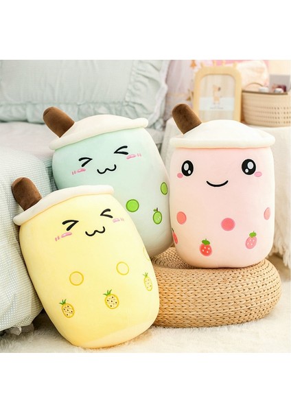 Sevimli Boba Süt Çayı Peluş Oyuncak Yumuşak Dolması Elma Pembe Çilek Tadı Süt Çay Kucaklama Yastık Topları Bubo Çay Bardağı Yastık (Yurt Dışından) fiyatları