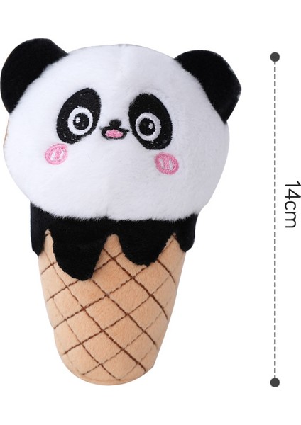 Karikatür Kawaii Süt Çay Dondurma Küçük Panda Peluş Bebek Anahtarlık Kolye Yaratıcı Sevimli Dondurma Panda Peluş Sırt Çantası Kolye (Yurt Dışından)