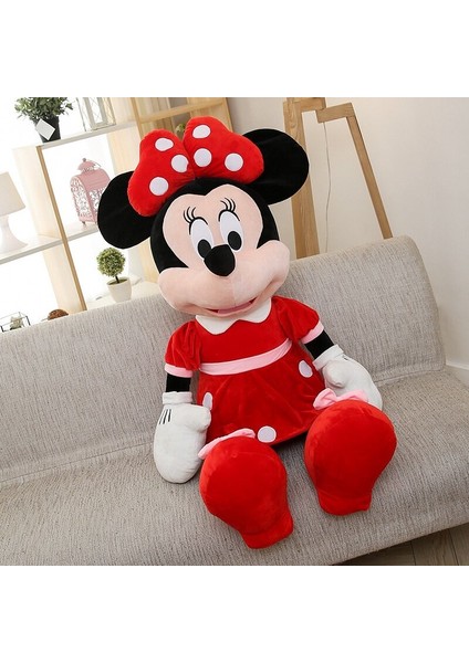 Mickey Minie Mouse Peluş Bebek Doldurulmuş Oyuncak Karikatür Minie Yastık Bebek Çocuk Bebek Doğum Günü Hediyesi Için Pembe Kırmızı (Yurt Dışından)