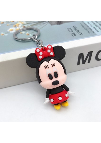 2022NEW Anime Disney Mickey Mouse Anahtarlık Şekil Oyuncaklar Minnie Minnie Dikiş Anahtarlık Araba Çift Çanta Anahtarlık Kızın Hediyesi (Yurt Dışından)