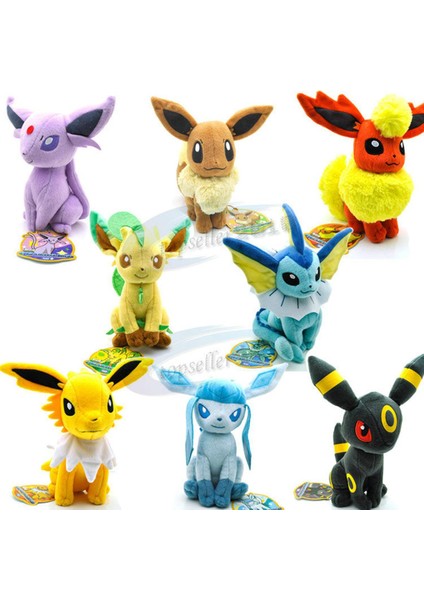 Sevimli Karikatür Peluş Bebek Eevee Anime Oyun Karakteri Peluşlar Çocuklar Için Hediyeler Hayranları Koleksiyonu (Yurt Dışından)