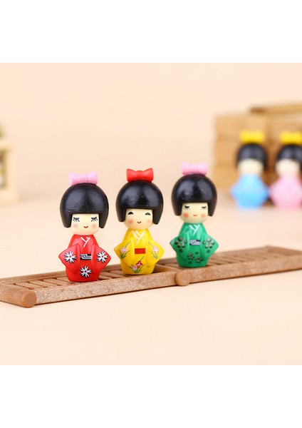 Adet Karışık Renkli Japon Kimono Kız Anahtarlık Plastik Çizgi Film Bebeği El Oyuncak Aksesuarları (Yurt Dışından) fiyatları