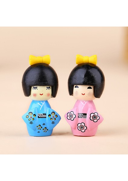Adet Karışık Renkli Japon Kimono Kız Anahtarlık Plastik Çizgi Film Bebeği El Oyuncak Aksesuarları (Yurt Dışından) fırsatları