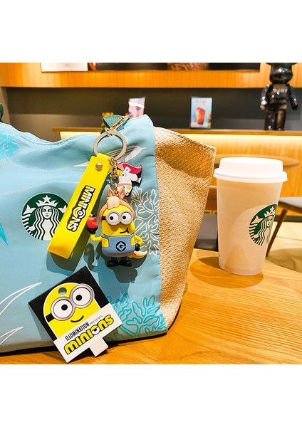 Yeni Anime Küçük Sarı Adam Karikatür Minion Hayvan Serisi Çanta Kolye Sevimli Yaratıcı Animasyon Oyuncaklar Anahtarlık Araba Aksesuarları Hediyeler (Yurt Dışından)