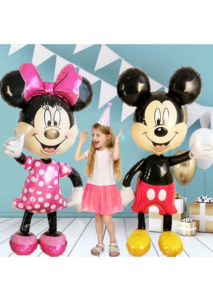 175 cm Dev Disney Mickey Mouse Doğum Günü Süslemeleri Çocuk Oyuncakları Minnie Mouse Folyo Balonlar Bebek Duş Klasik Karikatür Globos (Yurt Dışından)
