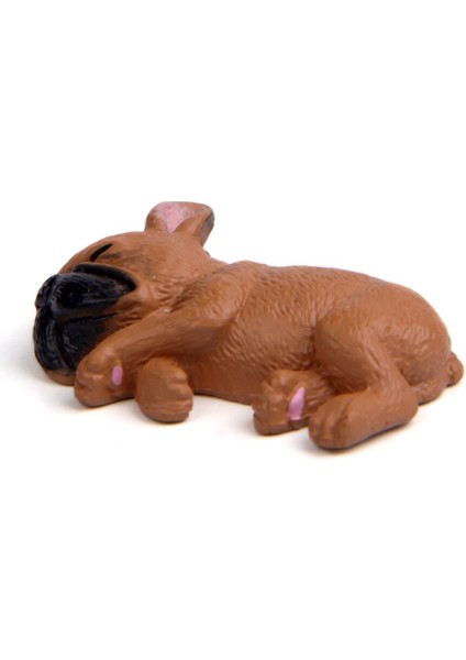Inç Pvc Uyuyan Yalan Köpek Fransız Bulldog Bebek Heykelcik Oyuncak Araba Ev Dekor Köpek Modeli Oyuncaklar Çocuklar Için (Yurt Dışından)