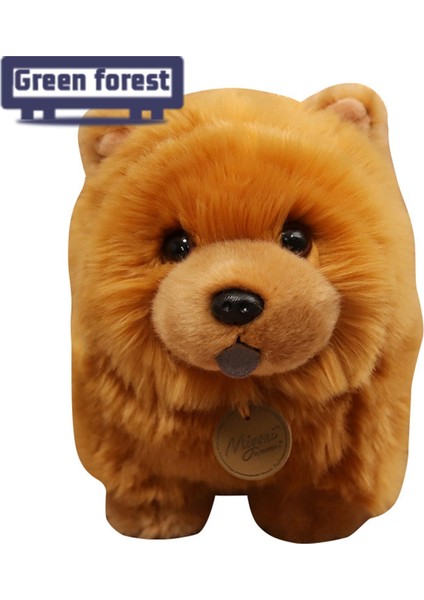 Yeşil Orman Yavrusu Doldurulmuş Oyuncak Yaratıcı Chow Chow Köpek Dolması Bebek Peluş Oyuncak (Yurt Dışından)