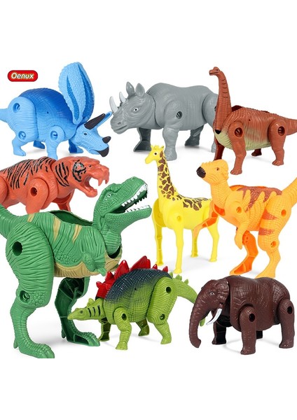 Oenux Deforme Hayvanlar Jurassic T-Rex Stegosaurus Pachycephalosaurus Modeli Aksiyon Figürleri Vahşi Aslan Kaplan Zürafa Oyuncak Çocuklar Için (Yurt Dışından) modelleri