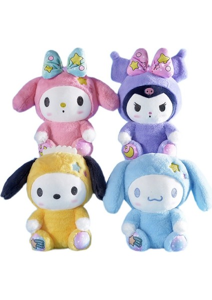 23 cm Sanrio Karikatür Anime Sakura Kuromi Mymelody Hello Kitty Cinnamoroll Yastık Peluş Oyuncaklar Yumuşak Dolması Bebekler Çocuklar Için Hediyeler (Yurt Dışından)