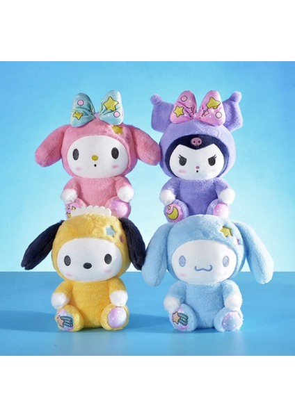 23 cm Sanrio Karikatür Anime Sakura Kuromi Mymelody Hello Kitty Cinnamoroll Yastık Peluş Oyuncaklar Yumuşak Dolması Bebekler Çocuklar Için Hediyeler (Yurt Dışından)