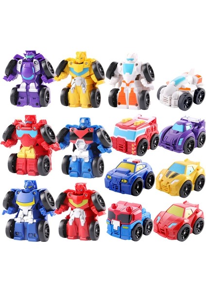 Karikatür Dönüşüm Robot Aksiyon Figürü Oyuncakları Mini Arabalar Robot Klasik Model Oyuncaklar Çocuk Hediyeler Için Brinquedos (Yurt Dışından) modelleri
