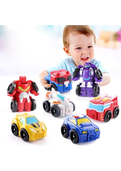 Karikatür Dönüşüm Robot Aksiyon Figürü Oyuncakları Mini Arabalar Robot Klasik Model Oyuncaklar Çocuk Hediyeler Için Brinquedos (Yurt Dışından) fırsatları