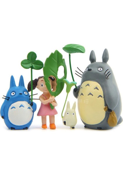 Miyazaki Oyuncak Kawaii Totoro Yaprak Anime Karikatür Mini Aksiyon Şekilli Kalıp Çocuk Oyuncakları Noel Hediyeleri (Yurt Dışından)