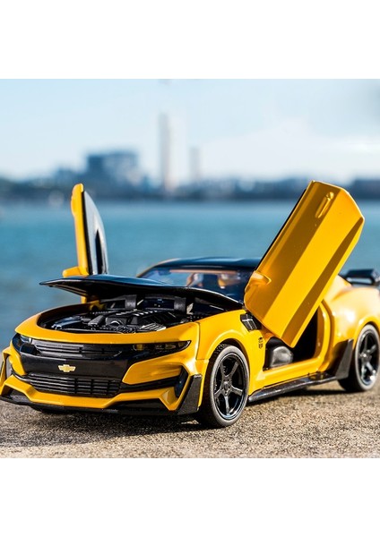 1:32 Alaşım Pres Döküm Model Araç Chevrolet Camaro Geri Çekin Ses Işığı Çocuk Oyuncak Araba Koleksiyonu Çocuk Hediyeleri Için (Yurt Dışından)