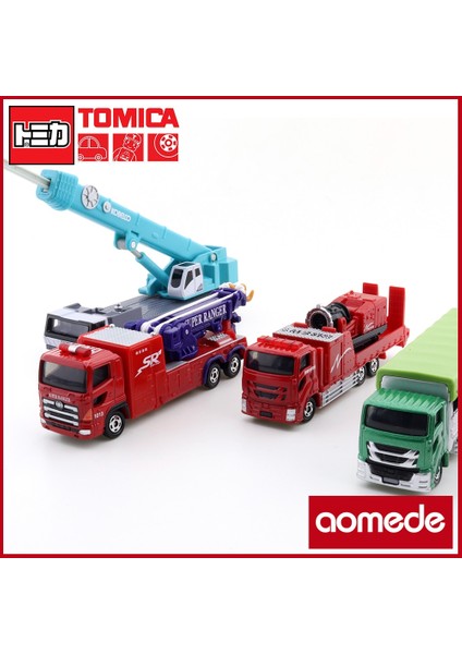 Takara Tomy Tomica Alaşım Araba Modeli Çocuk Oyuncak Süsler Büyük Vinç Inşaat Vinç Evcil Hayvan Taşıyıcıitfaiye Aracı Uzatma Araba (Yurt Dışından)