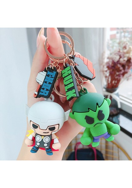 Marvel Avengers Kahraman Anahtarlık Aksiyon Figürü Anime Karikatür Örümcek Adam Demir Adam Şekilli Kalıp Kaptan Amerika Anahtarlık Çocuk Oyuncakları Hediye (Yurt Dışından) fırsatları