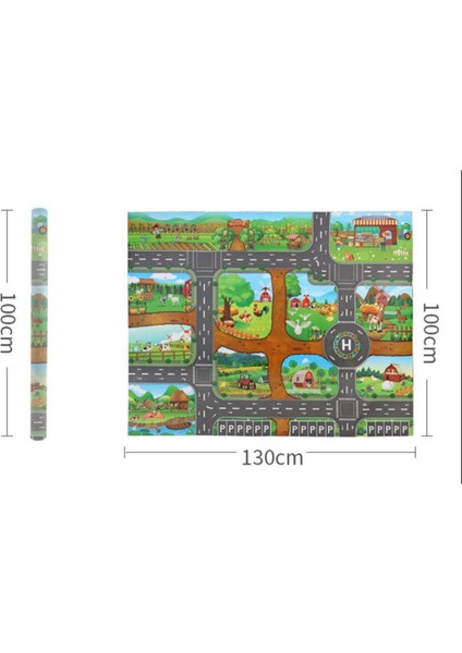 130*100 Su Geçirmez Harita Şehir Trafik Orman Oyun Matı Şehir Yol Haritası/trafik Işaretleri/alaşım Araba Modeli Çocuklar Için Eğitici Oyuncaklar (Yurt Dışından)
