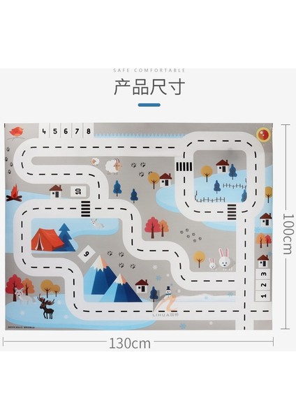 130*100 Su Geçirmez Harita Şehir Trafik Orman Oyun Matı Şehir Yol Haritası/trafik Işaretleri/alaşım Araba Modeli Çocuklar Için Eğitici Oyuncaklar (Yurt Dışından)