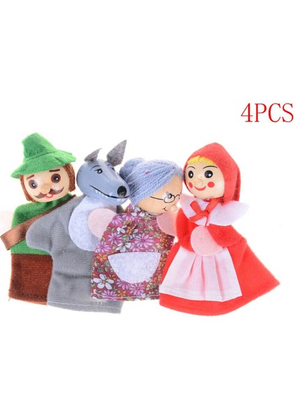 【happier】 4 Adet/takım Hikaye Anlatımı Bebek Peri Masalı Küçük Kırmızı Başlıklı Kız Parmak Kuklaları Çocuk Çocuk Bebek Eğitici Oyuncaklar (Yurt Dışından)