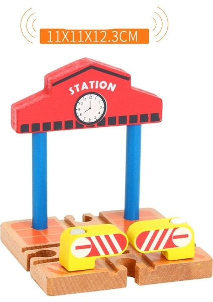 Edwone Yeni Ahşap Demiryolu Küçük Benzin Istasyonu Tren Çapraz Yol Yuvası Aksesuarları Orijinal Oyuncak Çocuklar Noel Hediyeleri Fit Bıro Oyuncaklar (Yurt Dışından) fırsatları