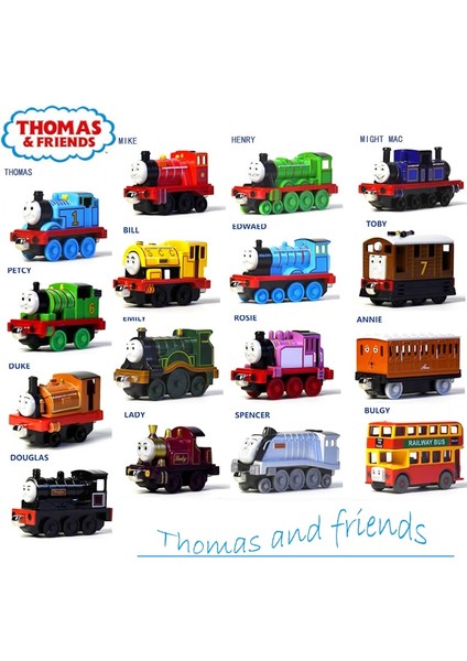 Orijinal Thomas ve Arkadaşları Parça Ana Tren Modeli Toby Emily Duck Alaşım Edwar Plastik Manyetik Parça Çocuk Oyuncak Doğum Günü Hediyesi (Yurt Dışından) modelleri