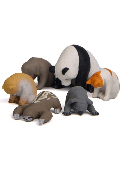 Yeni Reçine Mini Sıcak Serisi Japon Uykulu Hayvanat Bahçesi Hayvanlar Sevimli Panda Kedi Yavru Köpek Maymun Koala Tembellik Uykuya Düşmek El Yapımı Oyuncaklar (Yurt Dışından) modelleri