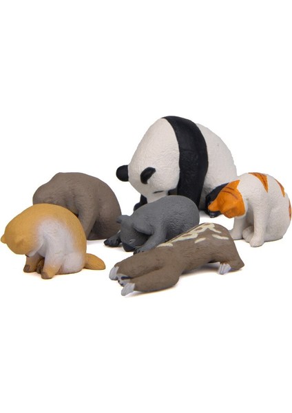 Yeni Reçine Mini Sıcak Serisi Japon Uykulu Hayvanat Bahçesi Hayvanlar Sevimli Panda Kedi Yavru Köpek Maymun Koala Tembellik Uykuya Düşmek El Yapımı Oyuncaklar (Yurt Dışından) fırsatları