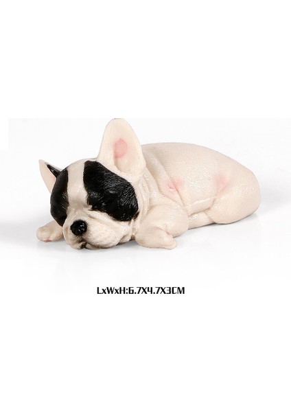 Gerçekçi Fransız Bulldog, Pomeranian, Pug Hayvanlar Figürler, Sevimli Yavru Köpek Figürleri Ev Dekorasyon Eğitici Oyuncak Seti (Yurt Dışından)