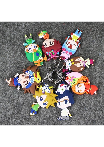 Digimon Şekil Oyuncaklar Agumon Gabumon Koromon Tanemon Gomamon Piyomon Patamon Yagamı Taıchı Bebekler Anahtarlık Kolye (Yurt Dışından) fırsatları
