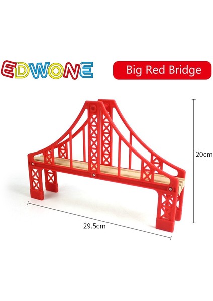 Her Türlü Ahşap Plastik Köprü Manyetik Tren Kayın Ahşap Demiryolu Uyumlu Tüm Ahşap Parça Aksesuarları Ahşap Biro Parça Oyuncak (Yurt Dışından)