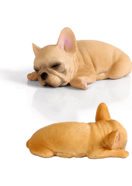 Gerçekçi Fransız Bulldog, Pomeranian, Pug Hayvanlar Figürler, Sevimli Yavru Köpek Figürleri Ev Dekorasyon Eğitici Oyuncak Seti (Yurt Dışından)