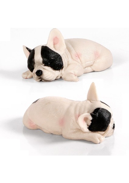 Gerçekçi Fransız Bulldog, Pomeranian, Pug Hayvanlar Figürler, Sevimli Yavru Köpek Figürleri Ev Dekorasyon Eğitici Oyuncak Seti (Yurt Dışından)