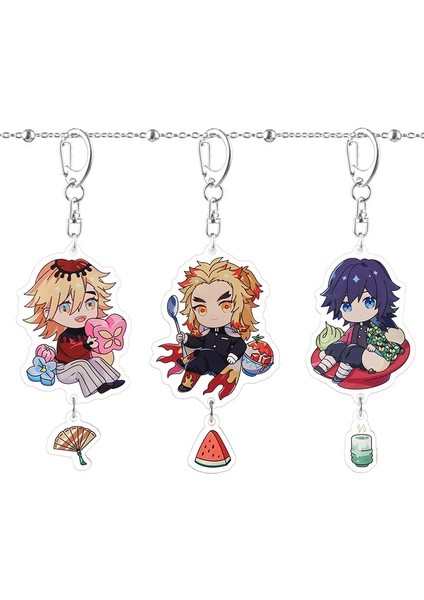 1 Adet Kawaii Anime Iblis Avcısı Kimetsu Hiçbir Yaiba Anahtarlıklar Kamado Tanjirou Tomioka Giyuu Akrilik Kolye Anahtarlıklar Şekil Oyuncaklar (Yurt Dışından) fırsatları