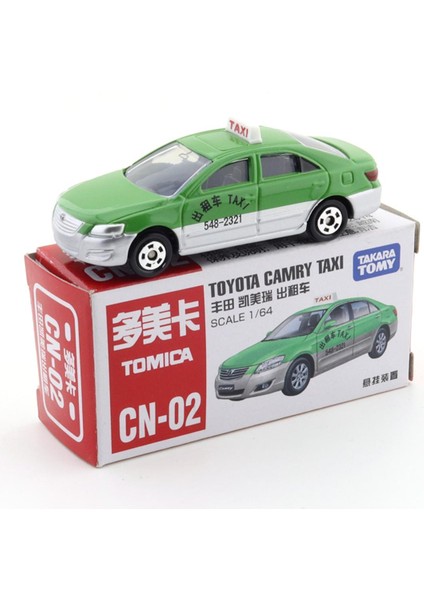 Takara Tomy Tomica 1/64 Metal Ölçekli Döküm Ahşap Araba Itfaiye Kamyonu Kibrit Kutusu Arabalar Araba Oyuncak Cn-02 Taksi Polis Çin Otobüsü Kırmızı Bayrak (Yurt Dışından)
