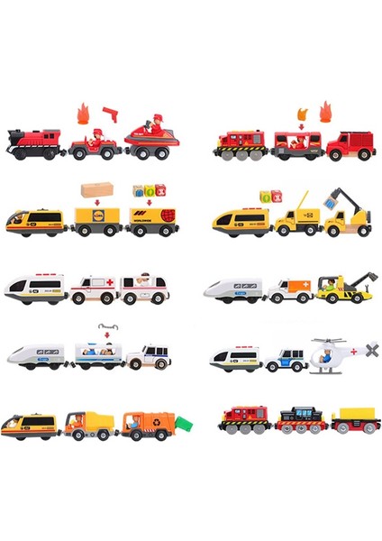Çocuklar Elektrikli Tren Oyuncak Seti Lokomotif Manyetik Tren Döküm Yuvası Oyuncak Tüm Marka Ahşap Tren Rayı Demiryolu Rayı Için Uygun (Yurt Dışından) modelleri